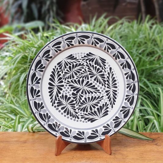 Black Forest II Plates Black and White