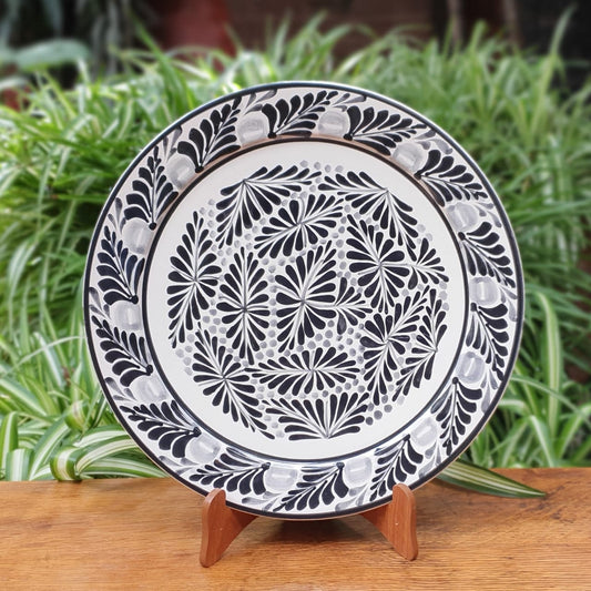 Black Forest VIII Plate Black and White