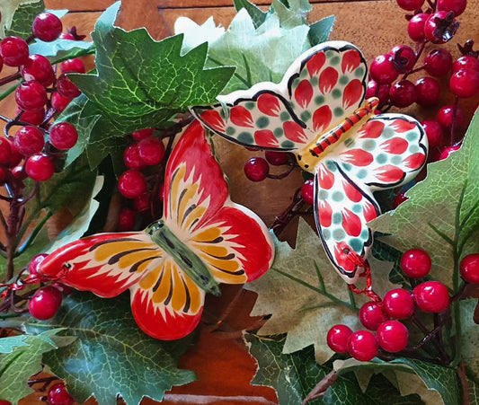 Ornament Butterfly Set of 2 Pieces MultiColors