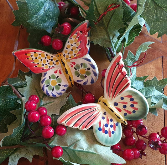 Ornament Butterfly Set of 2 Pieces MultiColors