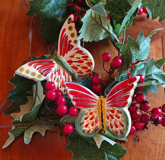 Ornament Butterfly Set of 2 Pieces Multi-colors