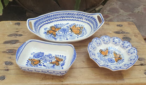 Butterfly Set of 3 Pieces Blue and White