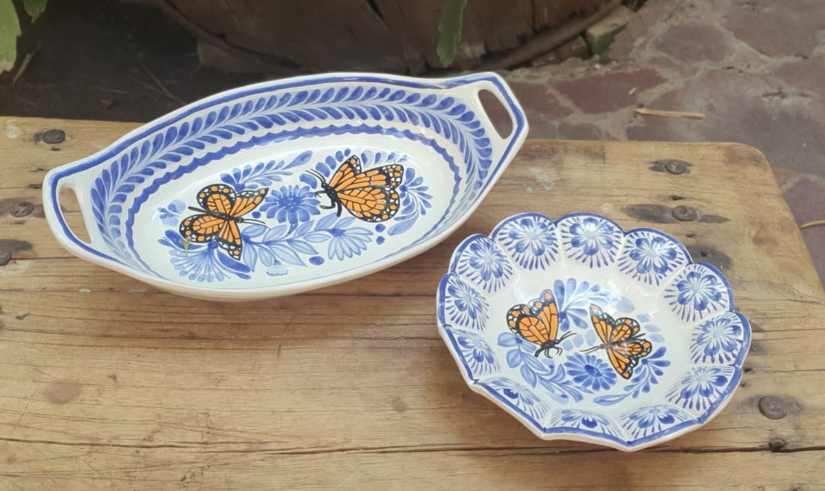 Butterfly Set of 2 Pieces Blue and White