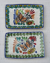Butterfly Mini Rectangular Tray 3.9 X 5.5" Set of 2(Pieces) Multicolors