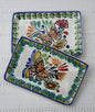 Monarch Butterfly Mini Rectangular Tray 3.9 X 5.5" Set of 2(Pieces) Multicolors