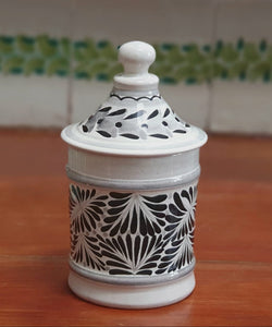 Spice Canister Black and White