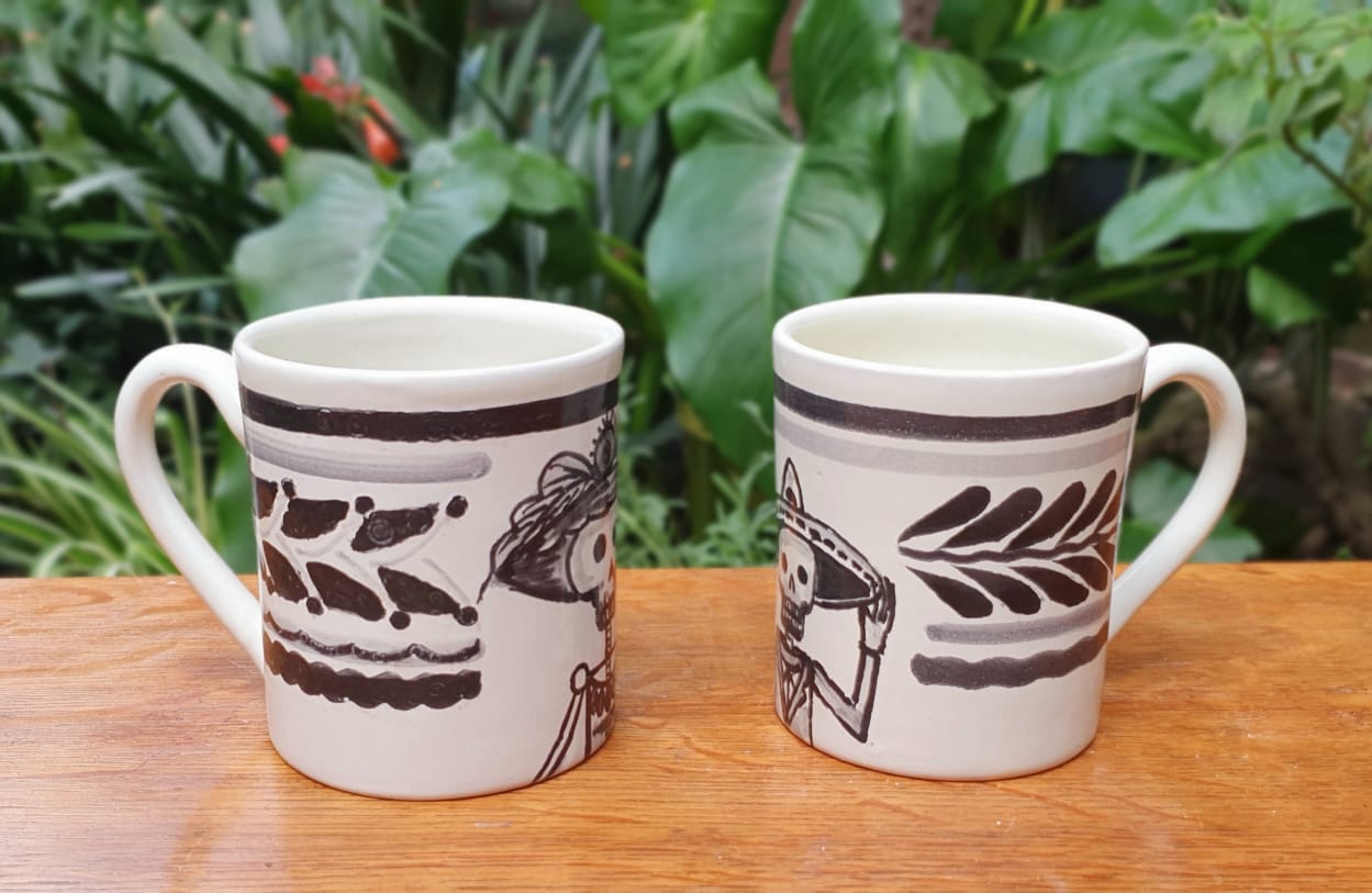Mosaic Coffee Mugs – Set of 2 – From Spain – Ceramics and Gifts