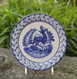 Deer Plate Blue and White