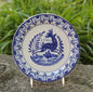 Deer Plate Blue and White