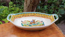 Deer Oval Bowl with handles / Serving Piece Multi-colors