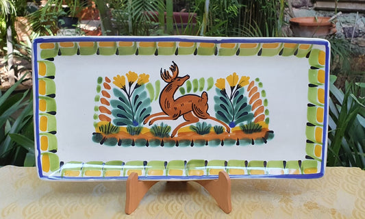 Plato/Bandeja Rectangular Ciervo Multicolores 