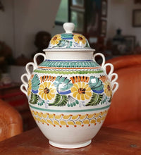 Deer Decorative Vase Large Gto Jar 16.5" H Traditional Multi-colors