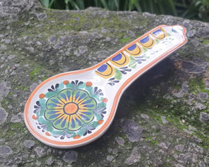 Flower Round Spoon Rest 3.7*9.1" Multi-colors