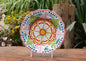 Flower Shape Plate w/Flowers MultiColors