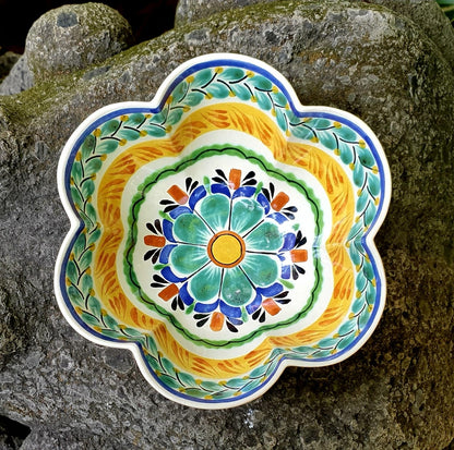 Juego de 2 snacks de flores (tazón de flores y tazón de chips de tortilla de flores) 