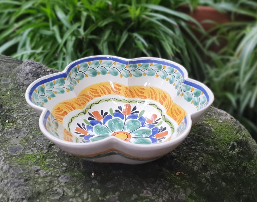Flower Shape Service Salad Bowl MultiColors