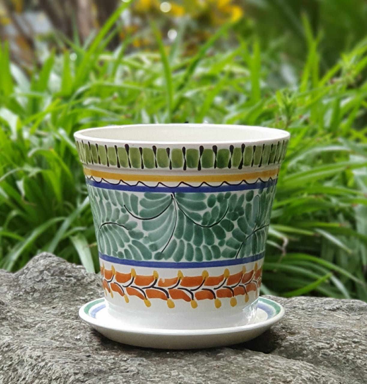 ceramic decorative flower pots Mexican Pottery Flower Pots Multicolors Ceramic hand made Mexico Gorky Pottery Large