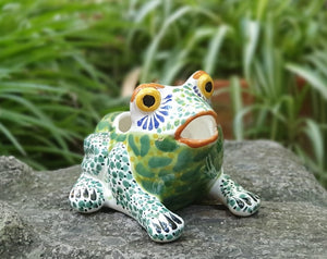 Frog Shape 6.7" W x 5.9" H Flower Pot Multi-colors