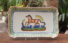 Horse Decorative / Tray Rectangular Platter 16.9" L x10.6" W MultiColors