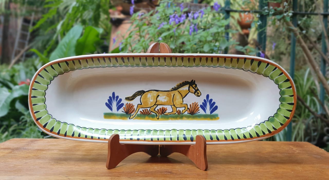 Horse Oval Long Plate 17.3*5.5