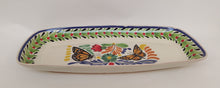 Butterfly Tray Mini Rectangular Platter 7.1 X 14.6" Green-Black-Blue Colors - Mexican Pottery by Gorky Gonzalez