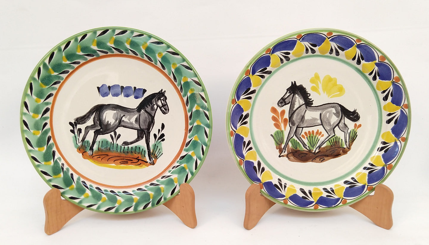 Horse Plates Sets of 2 Pieces Multi-colors