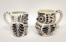Owl Coffee Mug Set of 2 pieces 10.5 Oz Black and White