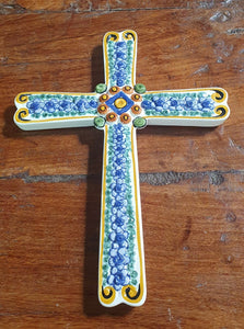 Large Paint Cross 13" Height Multi-colors