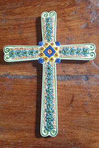 Large Paint Cross 13" Height MultiColors