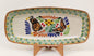 Butterfly Tray Mini Rectangular Platter 7.1 X 14.6" Green-Terracota Colors - Mexican Pottery by Gorky Gonzalez