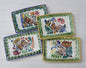 Monarch Butterfly Mini Rectangular Tray 3.9 X 5.5" Set of 4(Pieces) Multicolors