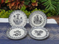 Juego de Plato para Pan / Tapa Catrinas 6.3"D (4 piezas) Blanco y Negro 