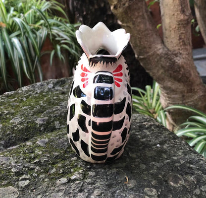 Rooster Creamer Pitcher 10 Oz Black-Red Colors