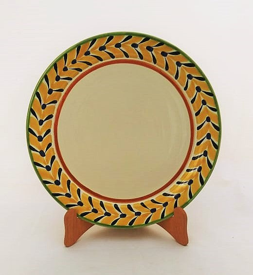 Plate with border Yellow-Black Colors