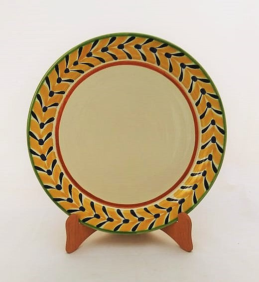 Plate with border Yellow-Black Colors