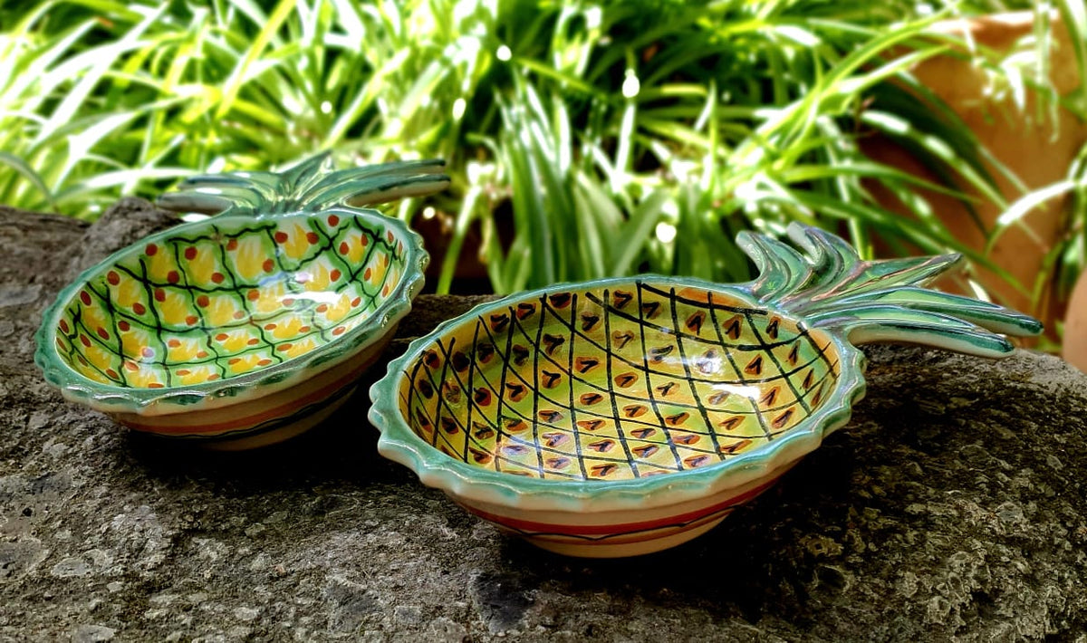 Pineapple Snack Bowls Set of 2 Pieces Multi-colors