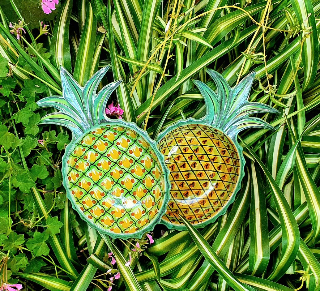 Gorky Pottery Pineapple Snack Bowls Mexican Ceramics Hand made