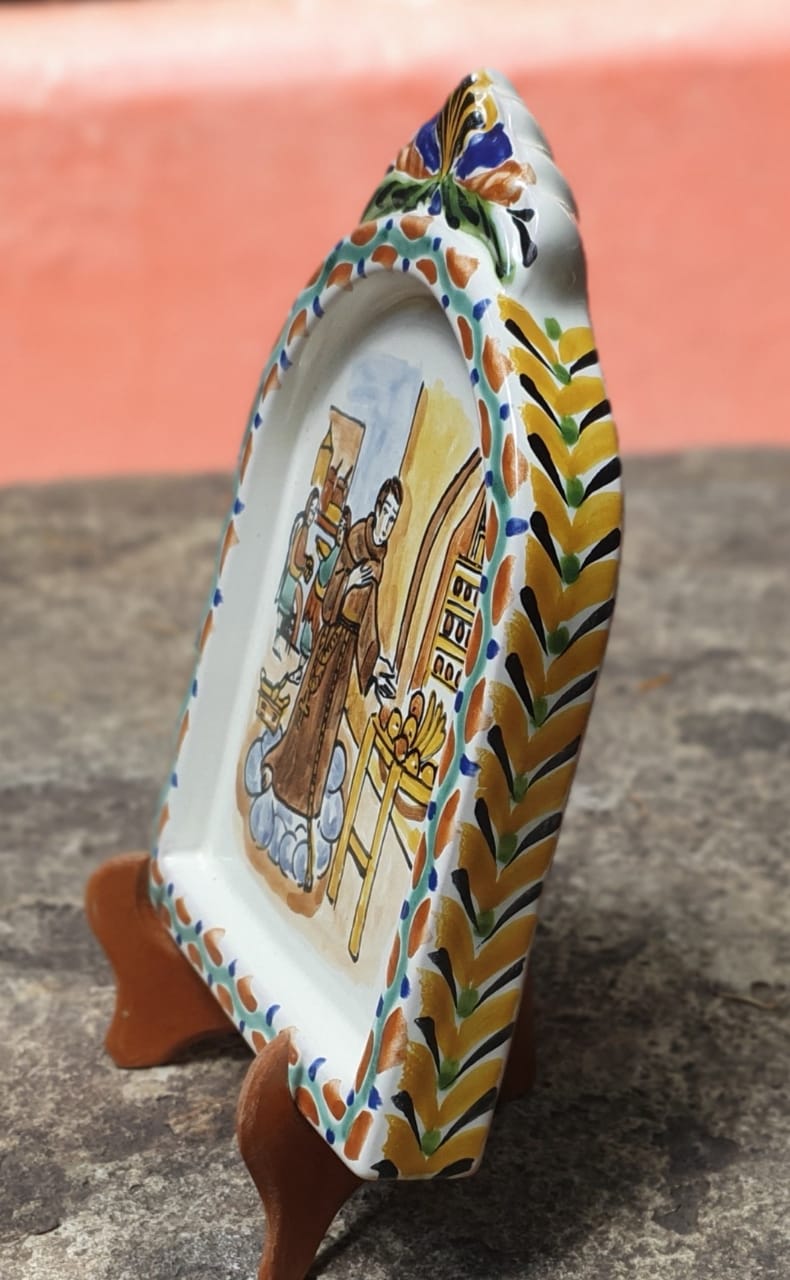 Saint Pascual / Saint of Kitchen AltarPiece 8.9" Height MultiColors