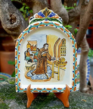 Retablo San Pascual / Santo de la Cocina 8.9" Alto Multicolores 