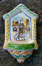 Saint Pascual Holy Water Fountain 8" H x 5" W MultiColors I