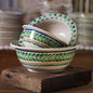Salad Bowl w/Ring Set of 3 Pieces Multi-colors