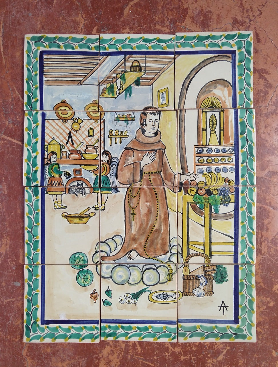 Saint Pascual Mural 12 tiles MultiColors