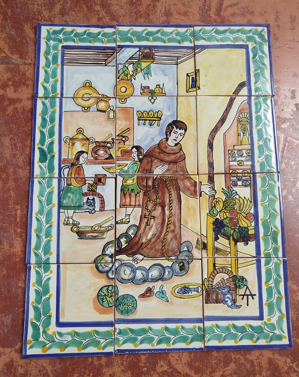 Saint Pascual Mural 12 tiles MultiColors Option 2