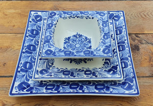 Flower Dish Set (3 pieces) One Service Blue and White (Ready to Ship)