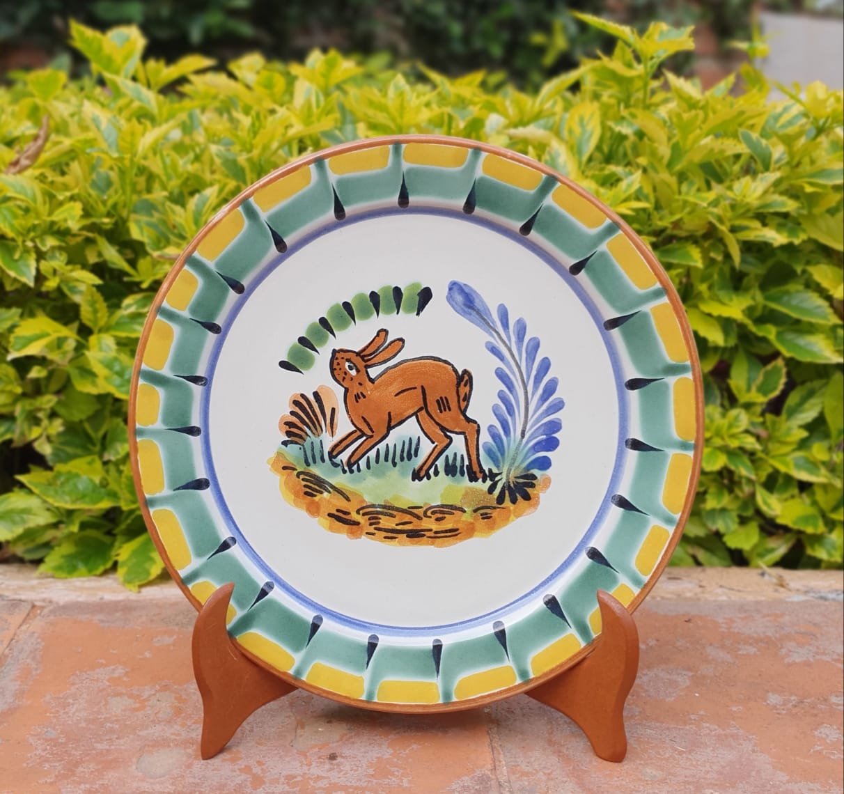 Crystal Rabbit Plate Rabbit Plate Ceramic Multicolors handmade mexico foodsafe – Gorky ...