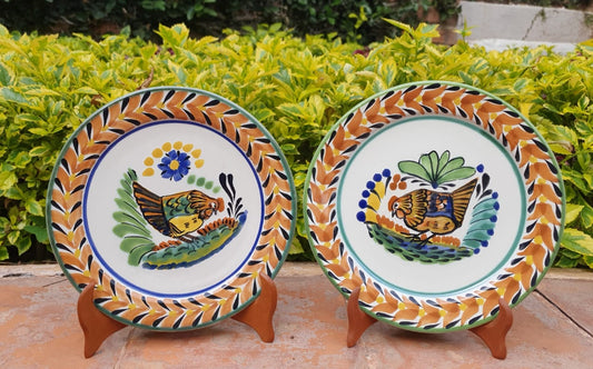 Chicken Charger Dinner Plate 12" D Set of 2 Multicolor