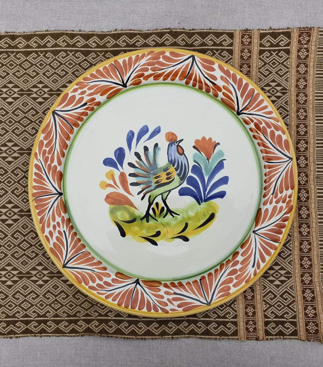 Platos Gallo Multicolores 