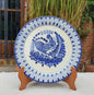 Rooster Plates Blue and White