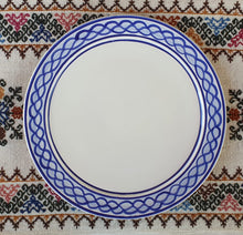 Plate with snake circles border Blue and White