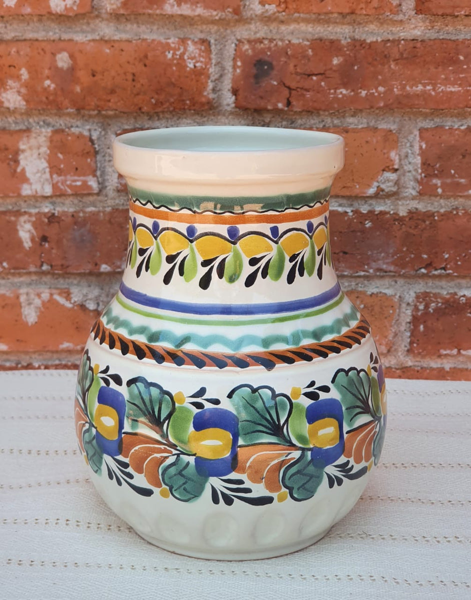 Flower Vase Ribbed MultiColors